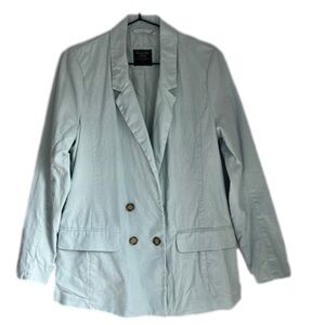 Abercrombie & Fitch Linen Blend Double Breasted Blazer